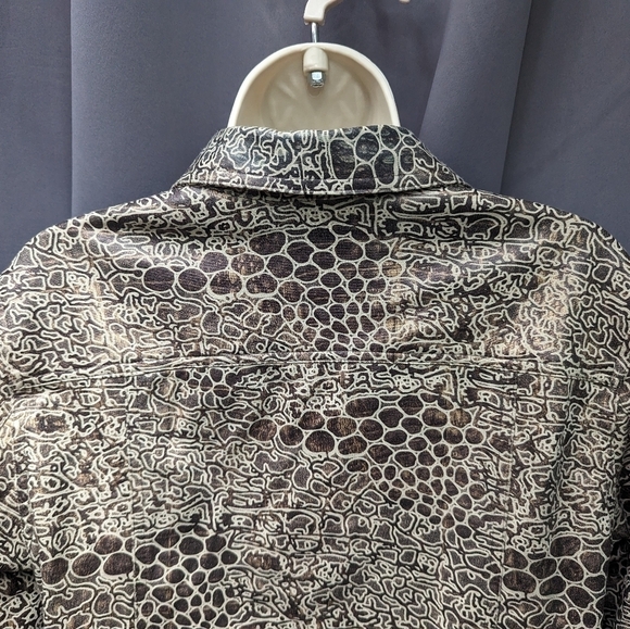 Ruby Road Snake Print Button Front Jacket Sz 14P - Picture 7 of 12